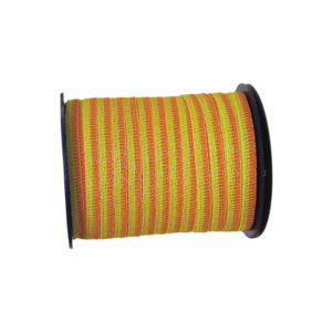 Elektrotrak za ograjo 10 mm rumeno oranžna