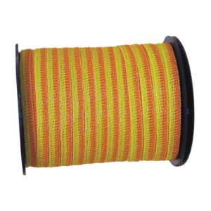 Elektrotrak za ograjo 20 mm rumeno oranžna