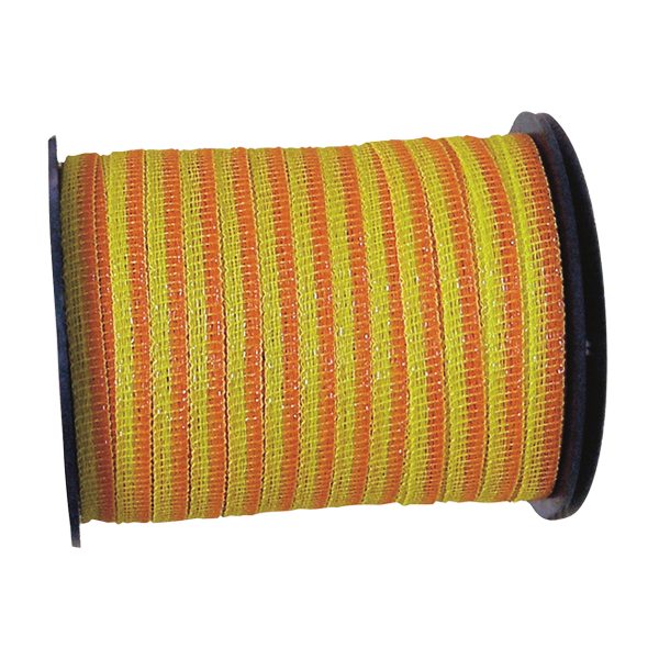 Elektrotrak za ograjo 20 mm rumeno oranžna